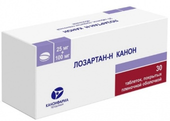 Лозартан-Н Канон тбл п/п/о 25мг+100мг №30