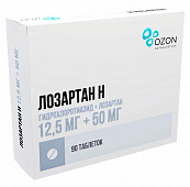 Лозартан Н тбл п/п/о 12,5мг+50мг №90