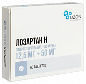 Лозартан Н тбл п/п/о 12,5мг+50мг №60