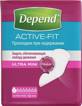 Депенд Ультра прокладки урологические Мини д/жен №12