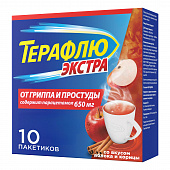 ТераФлю Экстра пор д/р-ра д/пр внутрь №10 Яблоко/корица
