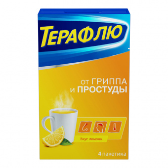 ТераФлю от гриппа и простуды пор д/р-ра д/пр внутр №4 Лимон