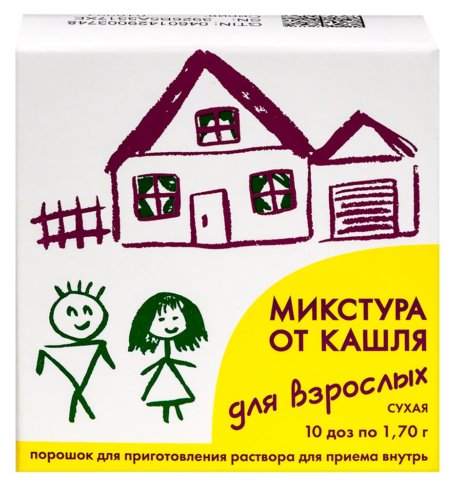 Микстура от кашля д/взрослых сух пор д/р-ра д/пр вн 1,7г №10