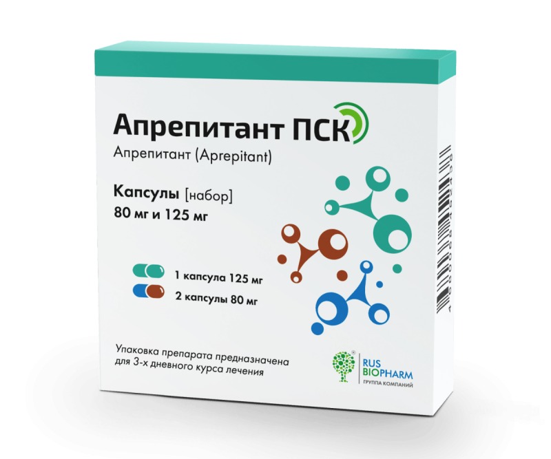 Апрепитант ПСК капс набор 80мг №2+125мг №1