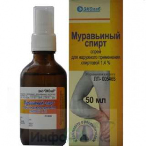 Муравьиный спирт спрей наруж спирт 50мл