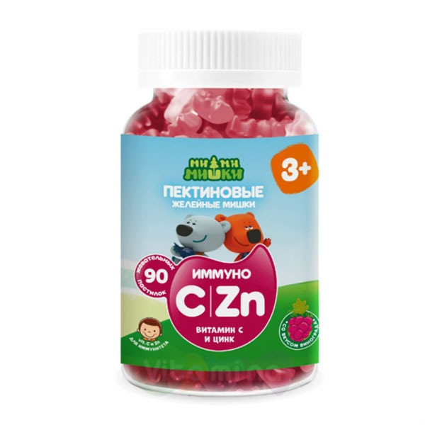 Ми Ми Мишки Иммуно Вит С и Цинк паст жев пект 2г №90 виногр