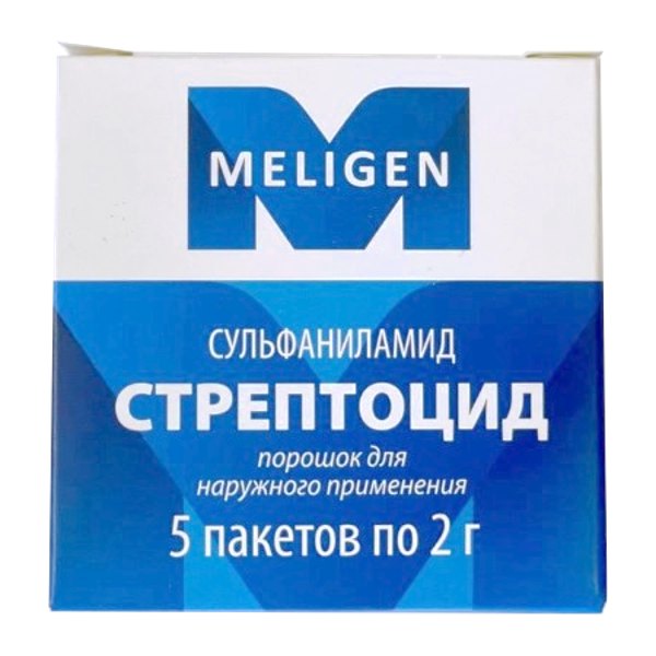 Стрептоцид пор д/наруж прим 2г №5