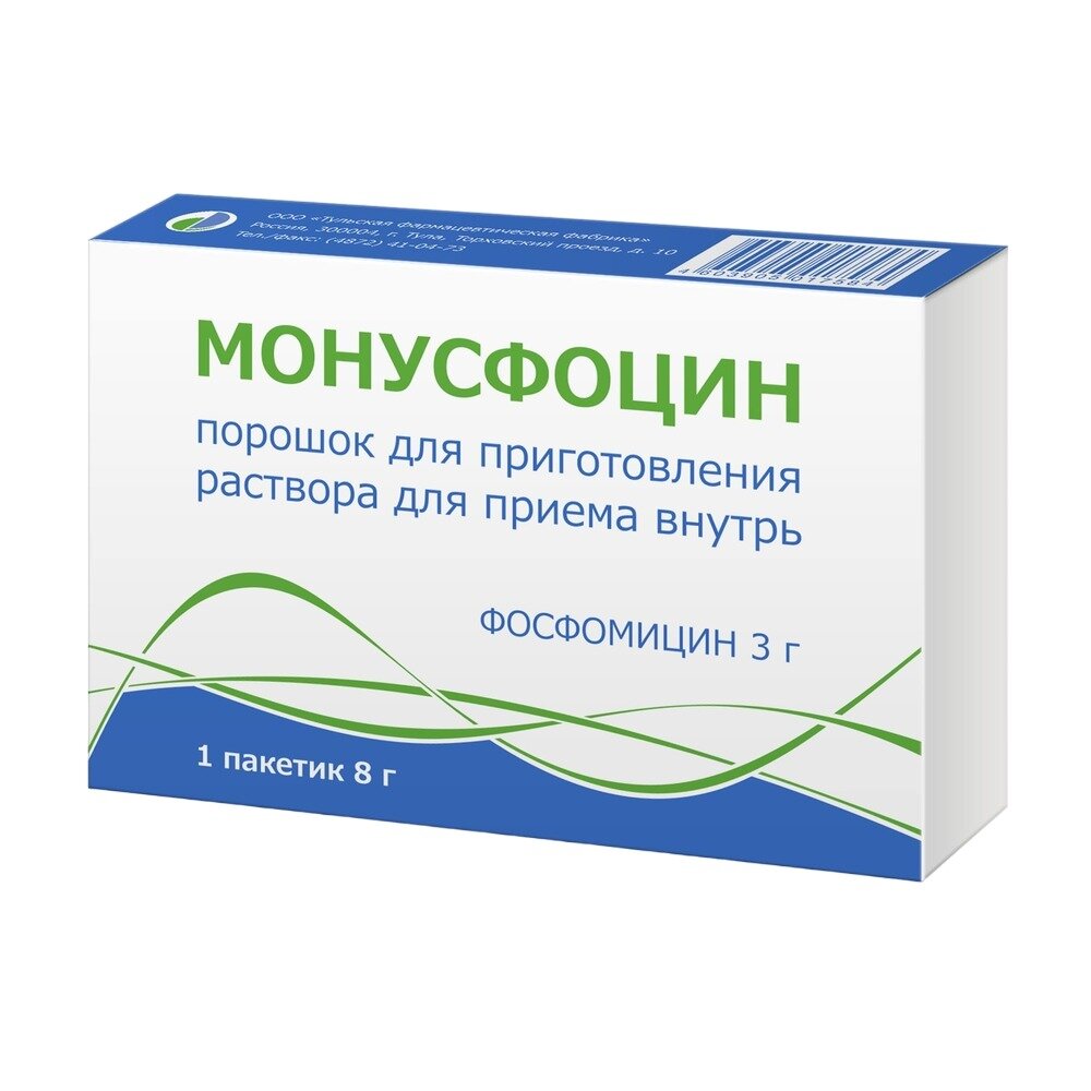 Монусфоцин пор д/р-ра д/пр внутрь 3г №1