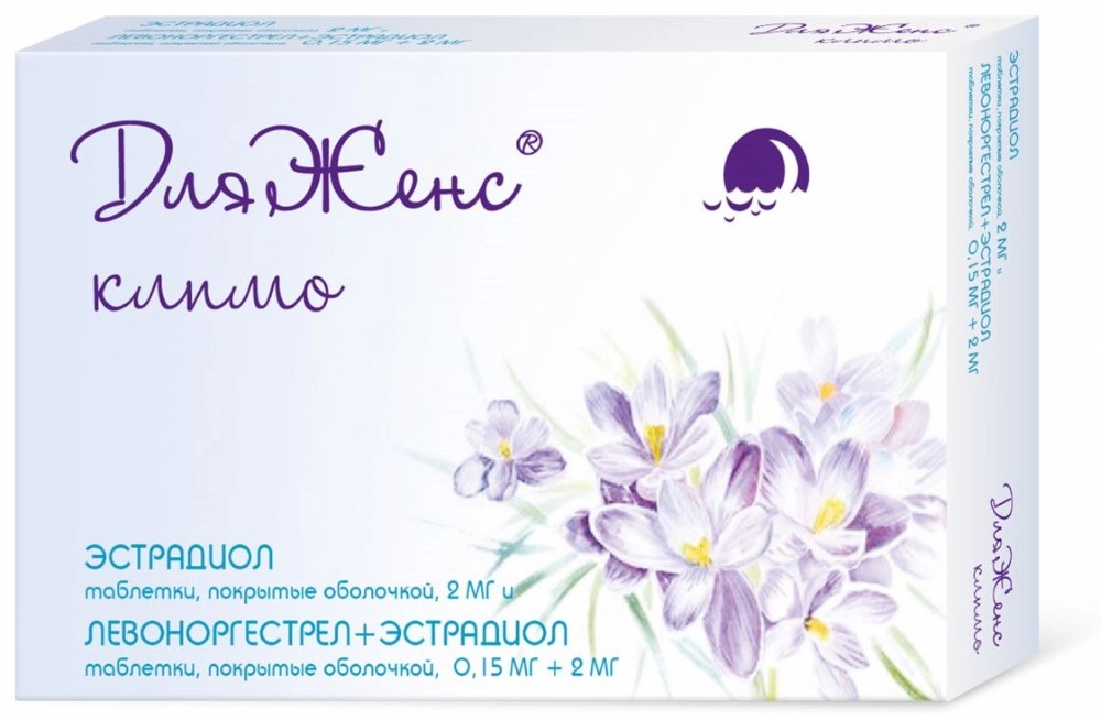 ДляЖенс климо тбл п/о 2мг и 0,15мг+2мг №21