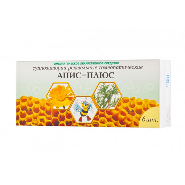Апис-Плюс супп рект гомеопат №6