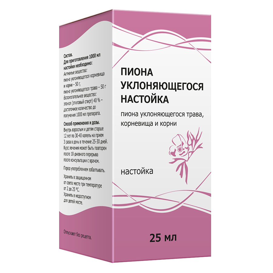 Пиона уклоняющегося настойка 25мл