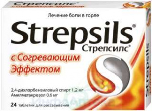 Стрепсилс с Согревающим эффектом тбл д/расс №24