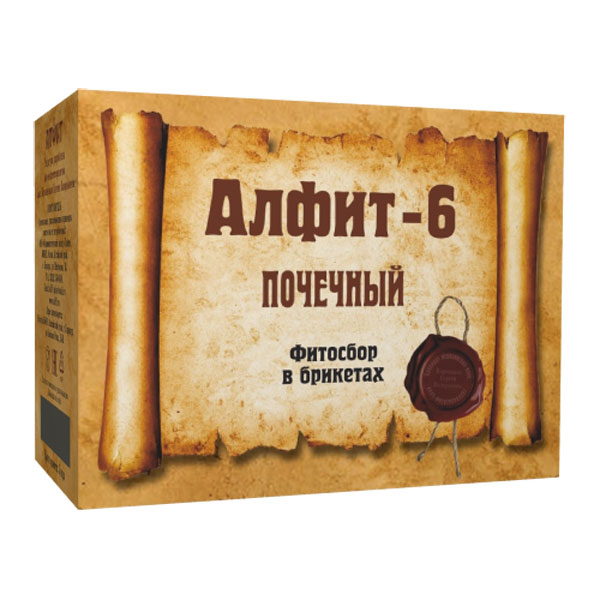 Алфит-6 почечный утренний/вечерний брикеты 120г