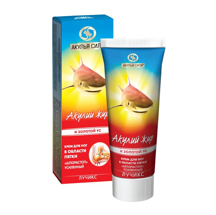 Акулий жир крем д/ног золотой ус от пяточной шпоры 75мл