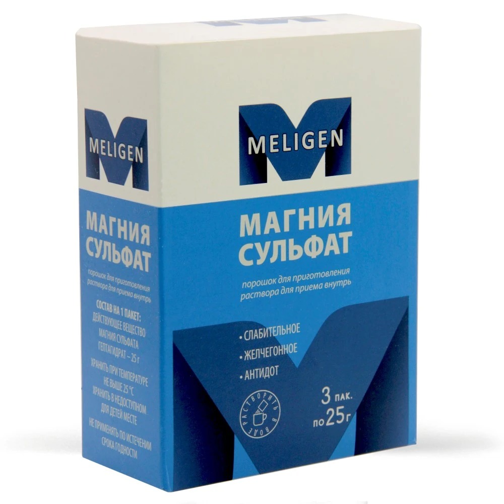 Магния сульфат пор д/р-ра д/пр внутрь 25г №3