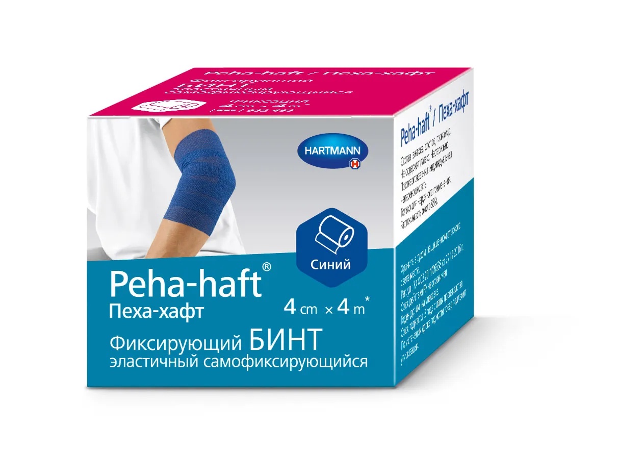 Пеха-хафт бинт самофикс эласт 4м х 4см синий