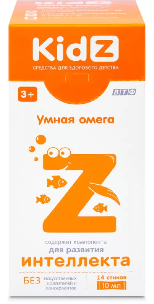 Кидз умная омега жидкость стик 10мл №14