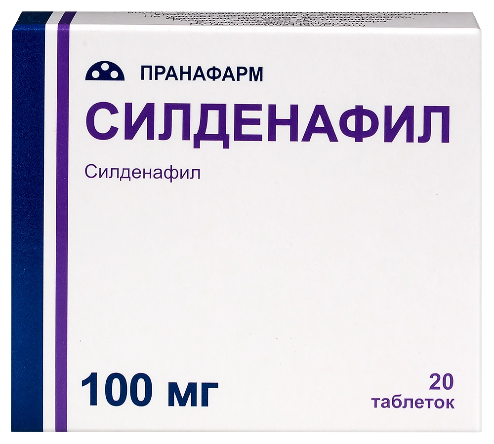 Силденафил тбл п/п/о 100мг №20