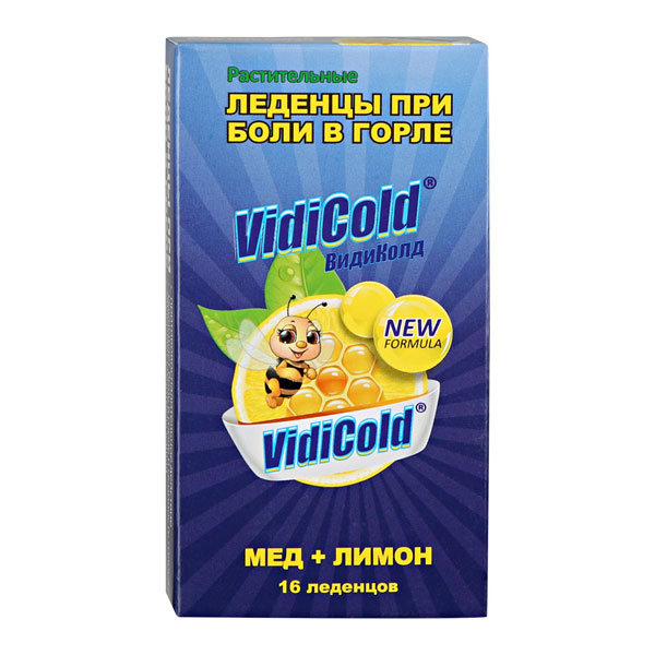 Видиколд леденцы Мед-лимон №16