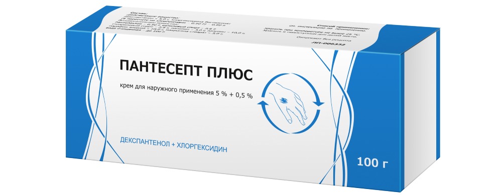 Пантесепт плюс крем д/наруж прим 5%+0,5% 100г