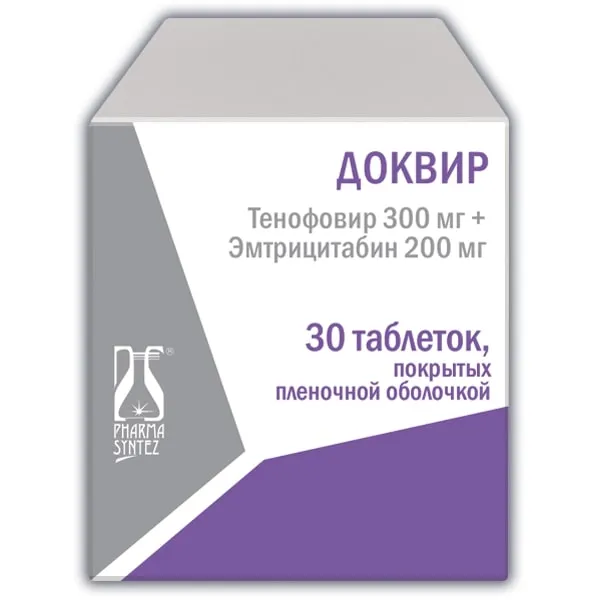 Доквир тбл п/п/о 300мг+200мг №30 банки