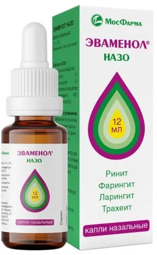 Эваменол назо капли наз 1%+3% 12мл №1
