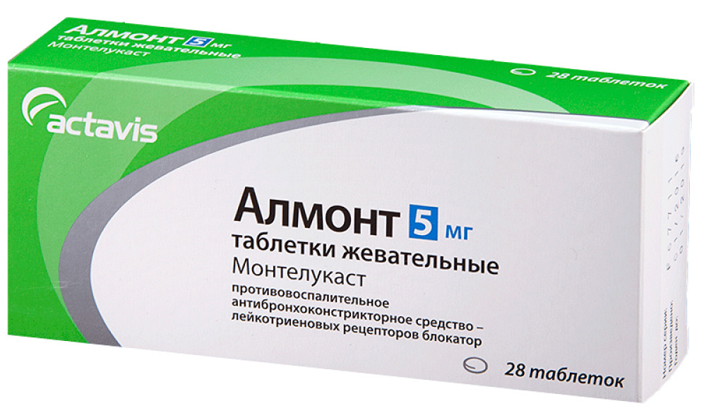 Алмонт тбл жев 5мг №28