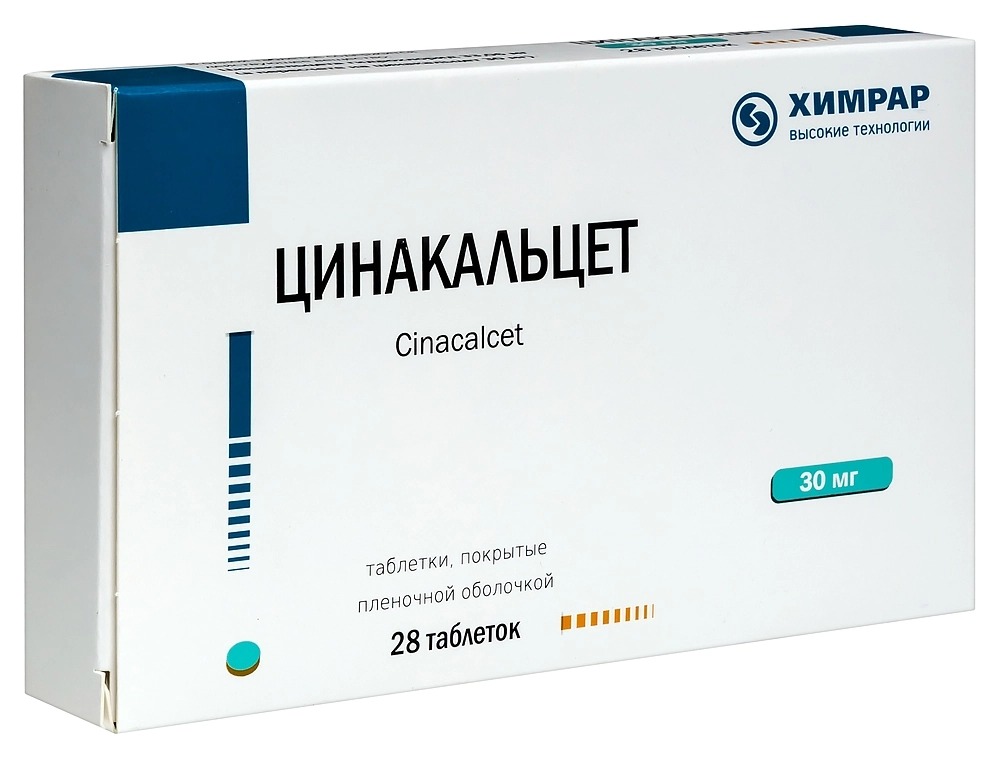 Цинакальцет тбл п/п/о 30мг №28 яч конт 14*2