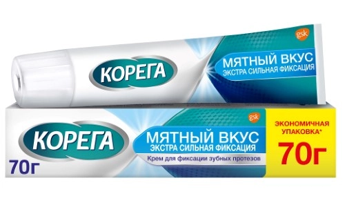 Корега Мятный вкус крем д/фикс зуб протезов экстра сильн 70г