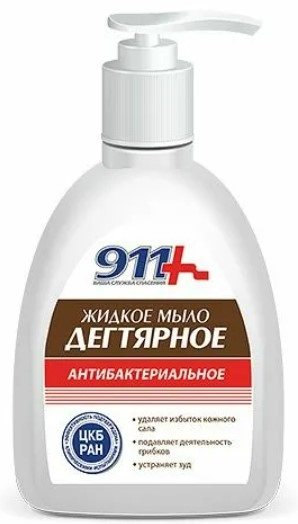 911 Дегтярное мыло жидкое а/бакт 250мл