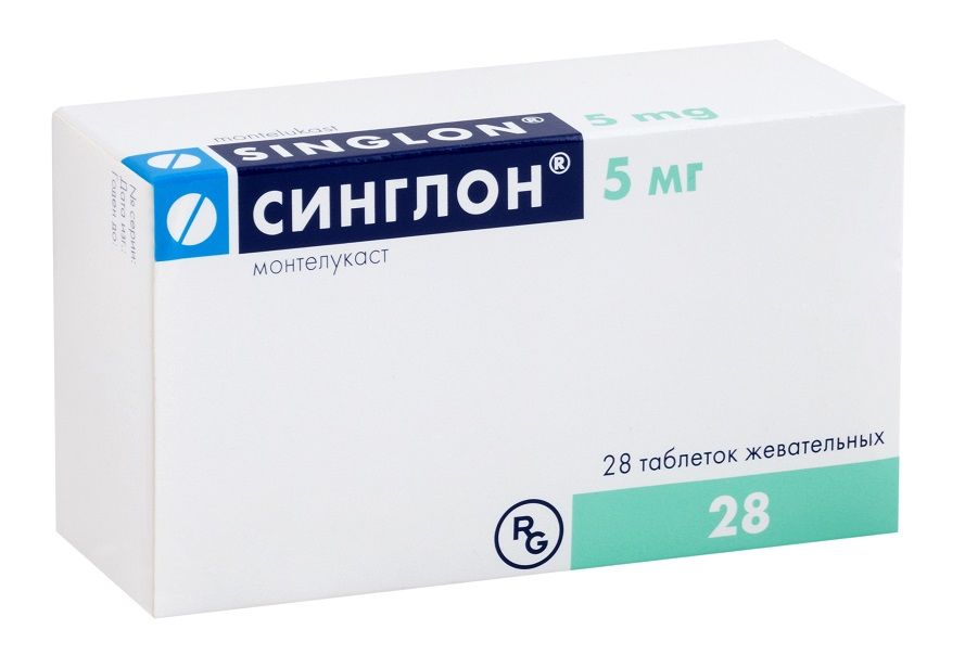 Синглон тбл жев 5мг №28