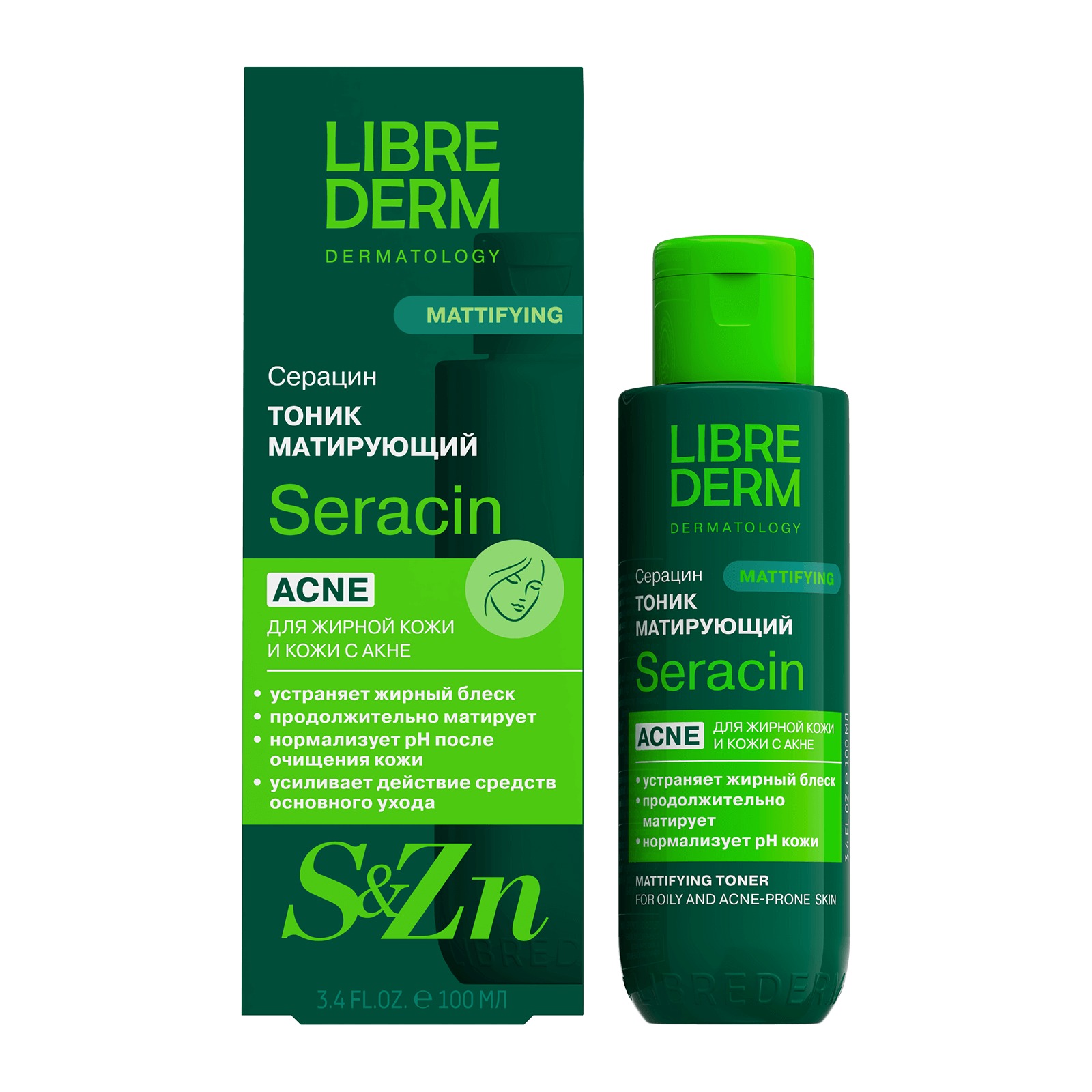 Либридерм Серацин тоник матирующий 100мл