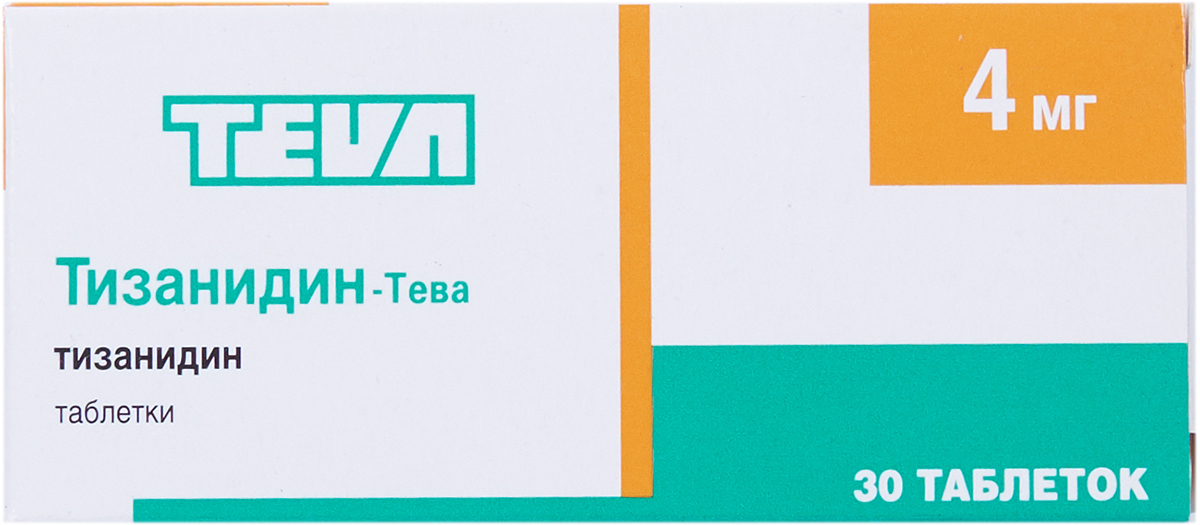 Тизанидин-Тева тбл 4мг №30