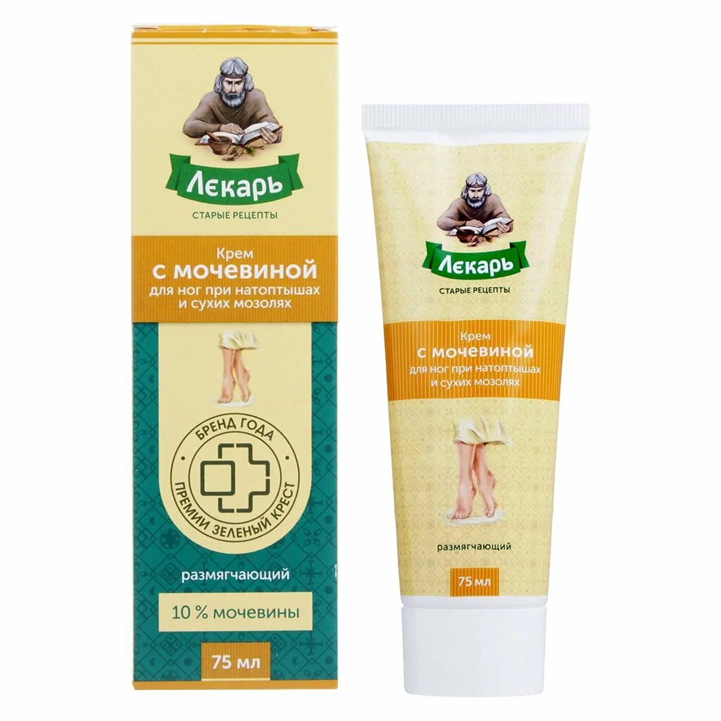 Лекарь крем д/ног при натоптышах/мозолях 10% Мочевина 75мл