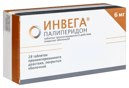 Инвега тбл пролонг п/о 6мг №28 яч конт 7*4