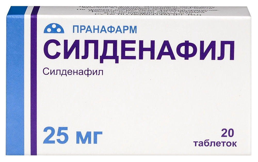Силденафил тбл п/п/о 25мг №20