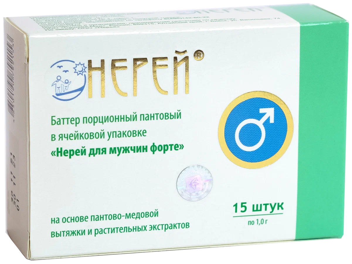 Нерей Форте баттер д/муж порцион пантовый 1г №15