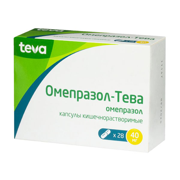 Омепразол-Тева капс кишечнор 40мг №28