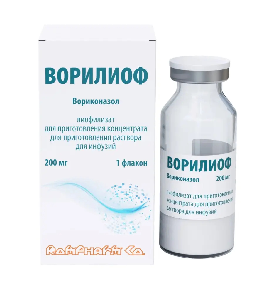 Ворилиоф лиоф д/конц д/р-ра д/инф 200мг №1 фл