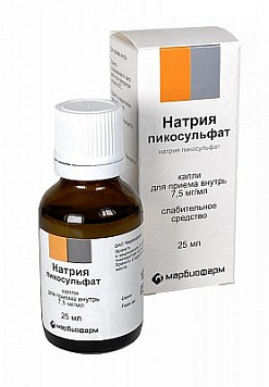 Натрия пикосульфат капли д/пр внутрь 7,5мг/мл 25мл