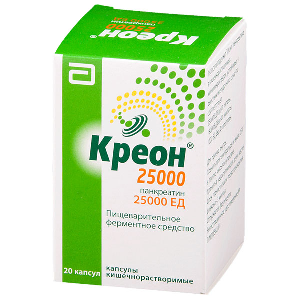 Креон 25000 капс кишечнор 25000ЕД №20