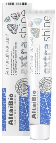 АлтайБио зуб паста Активный кальций 75мл/100гр