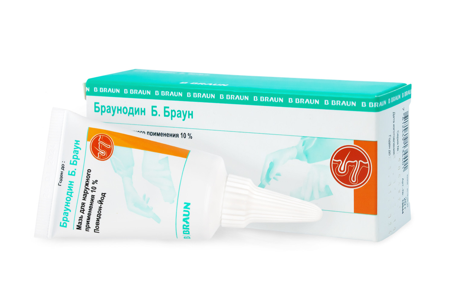 Браунодин Б Браун мазь д/наруж прим 10% 20г
