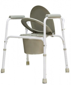 Кресло-туалет AMCB6803 стальн с/спин регулир по выс