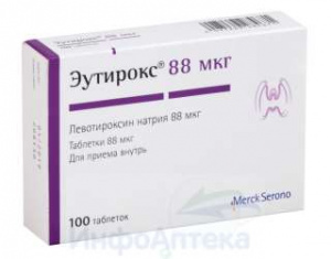 Эутирокс тбл 88мкг №100
