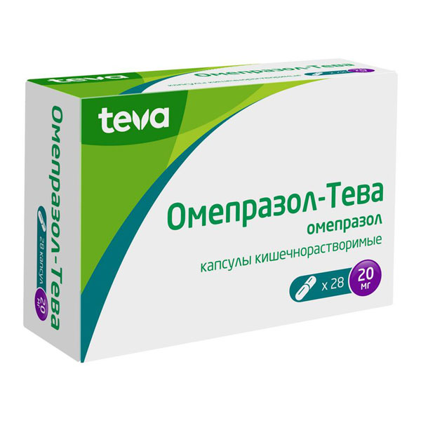 Омепразол-Тева капс кишечнор 20мг №28