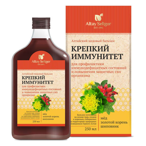 Алтайский медовый бальзам Крепкий иммунитет 250мл