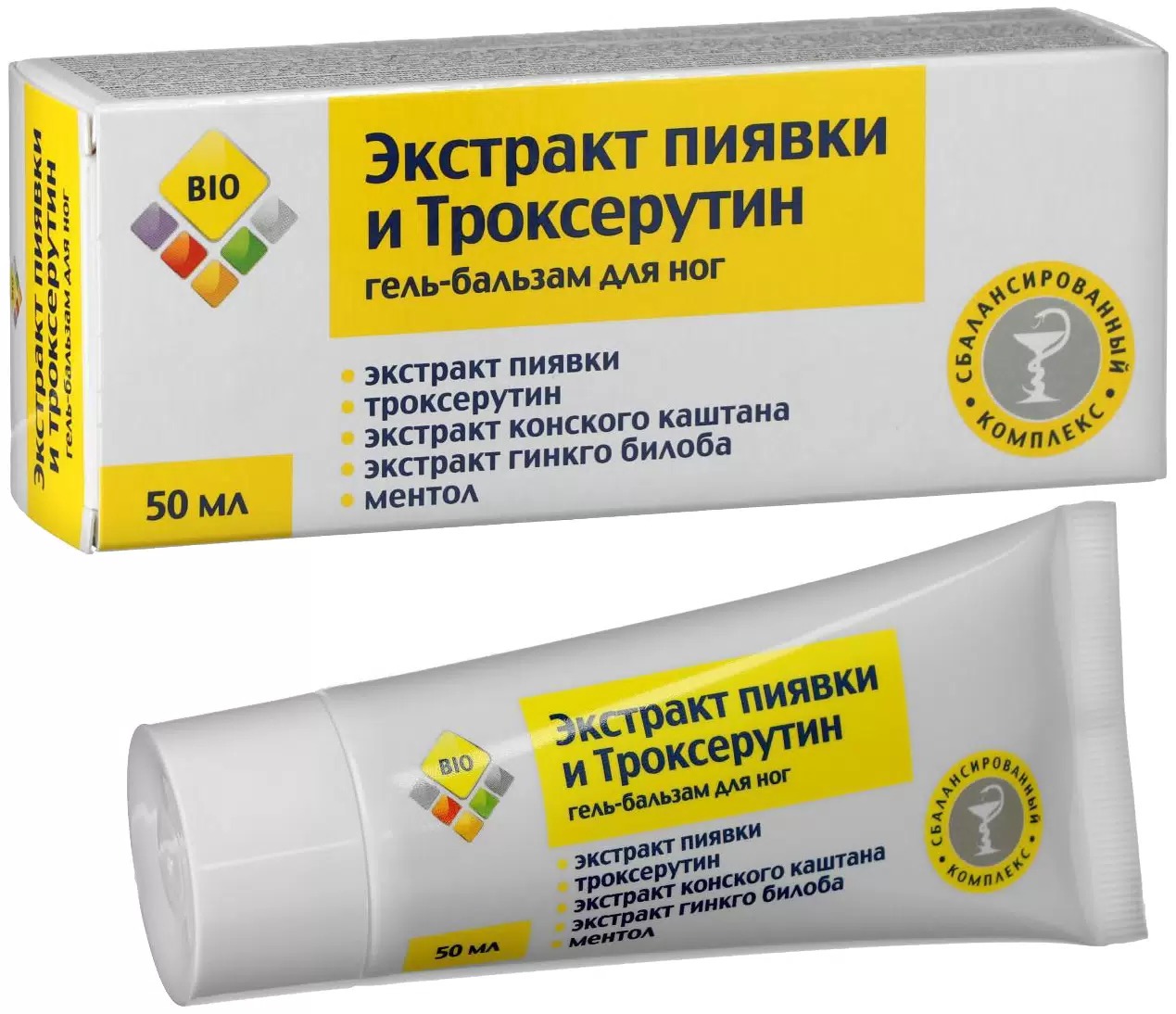 Био гель-бальзам д/ног косм Экстр пиявк/Троксерутин 50мл
