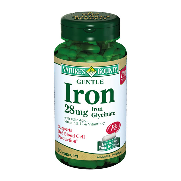 Нэйчес Баунти Легкодоступное железо капс 28мг №90