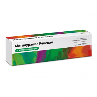 Метилурацил Реневал мазь д/мест/наруж прим 10% 25г